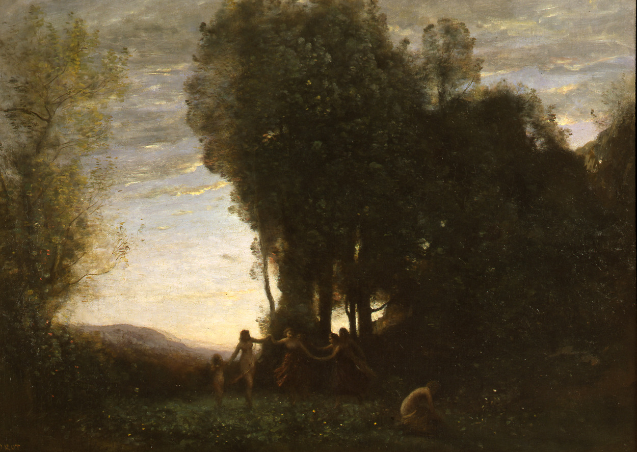 Jean-Baptiste-Camille Corot (Paris 1796 - Ville d'Avray 1875); Ronde de Nimphes -