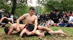 Traditional Wrestling in Greece. Photos originally