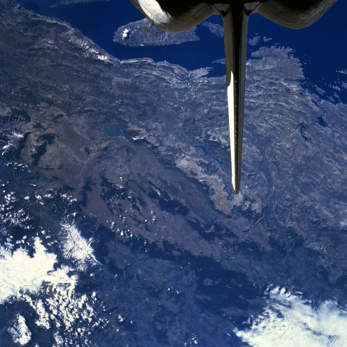 The Dinaric Alps from the International Space Station.Shown here in Croatia and Bosnia and Herzegovi
