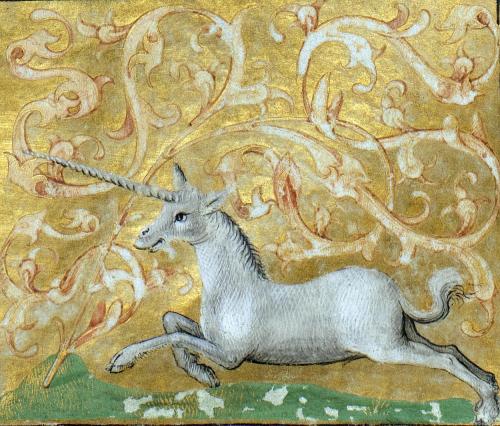 mysterious-secret-garden:Galloping unicorn, Brunetto Latini, Trésor, Rouen ca. 1450-1480 (Bibliothè