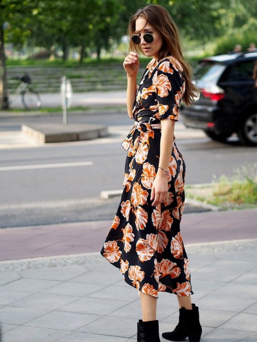 Nina Popovic from helloshopping Ganni: Wrap Dress | Ray Ban: Eyewear | Sain