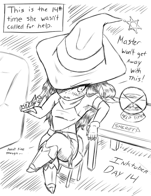 Day 14: Cowgirl Witch Resents master n’ watches the Clock