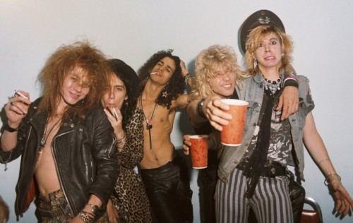 you-know-you-are-right:  Guns N’ Roses at Los Angeles’ Stardust Ballroom, June 28, 1985“We formed Guns N’ Roses within a couple of months of me moving to LA. The band was a really cool amalgamation of punk, metal – like Motorhead – and basically