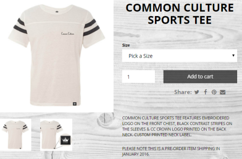 heartshapedwhirl:COMMON CULTURE SPORTS TEE