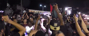 kropotkindersurprise:August 7 2015 - Hundreds of protesters marched through the streets of Ferguson 