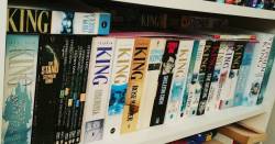 redwriter:  Double stacked #stephenking #bookshelf