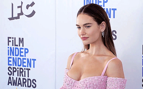 jamesfrsers:Lily James — attending the Film Independent Spirit Awards 2022 