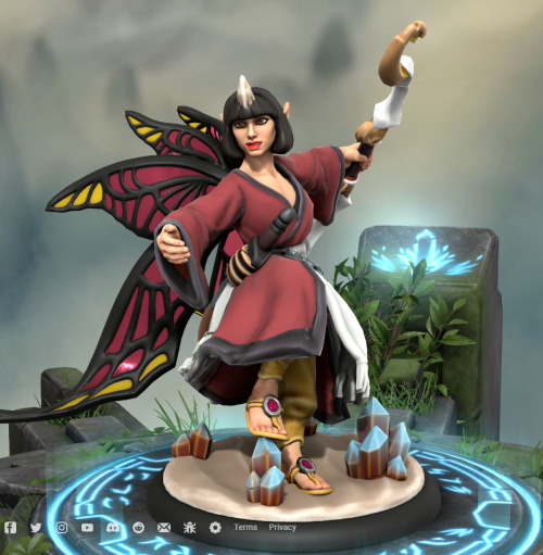 Some Fantasy Style Miniature Designs I Did In Hero Forge Of The Gothic Homemaking Crew: Aurelio, Mayumi,