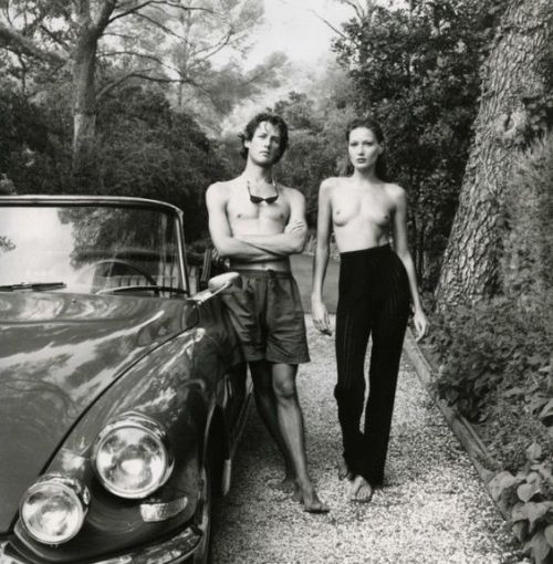 a-state-of-bliss: Virginio Bruni Tedeschi &amp; Carla Bruni by Helmut Newton