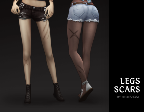 LEGS SCAR_1Maxis MatchBase GameNew MeshTeen, Adult, Elderfound in Tattoo-Leg Right,  Leg Left I