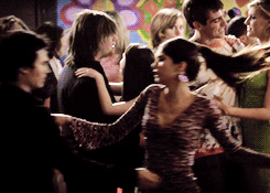 epitomeofdamon:  25 Days of Delena: 18. Favorite Dance  Damon &amp; Elena at the decades dance (2x18)  