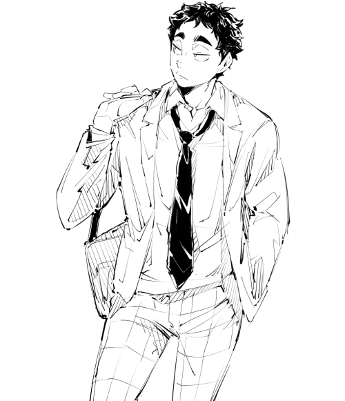 hinata-boke:    Drawing a randomly generated Haikyuu character (almost) every day until I give up    46. Matsukawa Issei