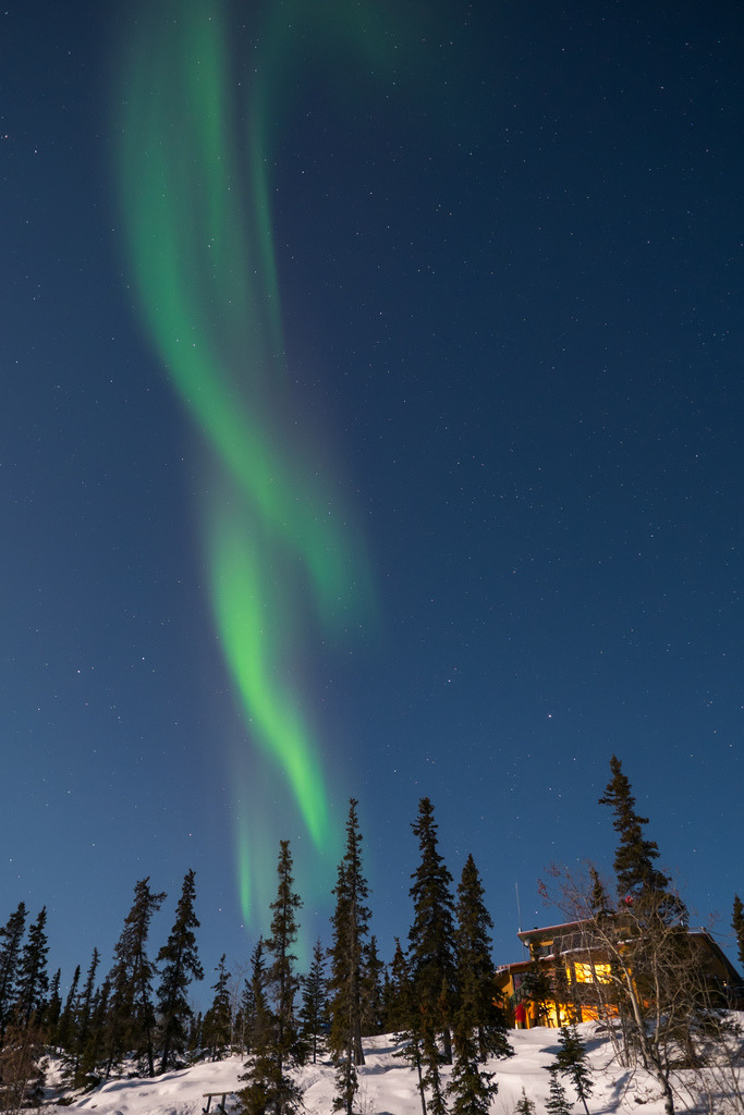 travelingcolors:  Aurora Borealis, Blachford Lodge | Canada (by Ilya Grigorik) 