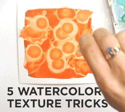 skillshare:  5 Watercolor Texture Tricks