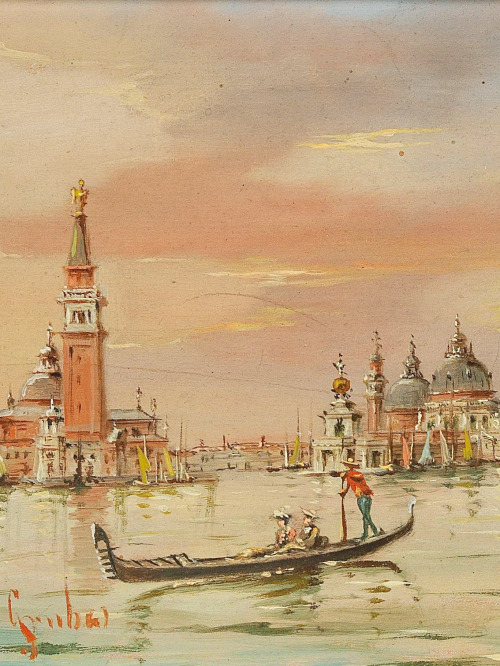 Venice, in the Bacino San Marco (detail), Marco Grubacs (Italian, 1839-1910)