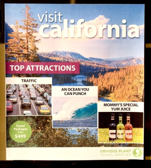 obviousplant: I made some state tourism ads and left them outside a local travel agency. More stuff 