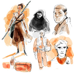 cy-lindric:  today : watercolour brushes as an excuse for star wars 