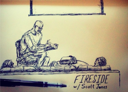 Fireside #sketch with Scott Jones and the team today. Momentum…