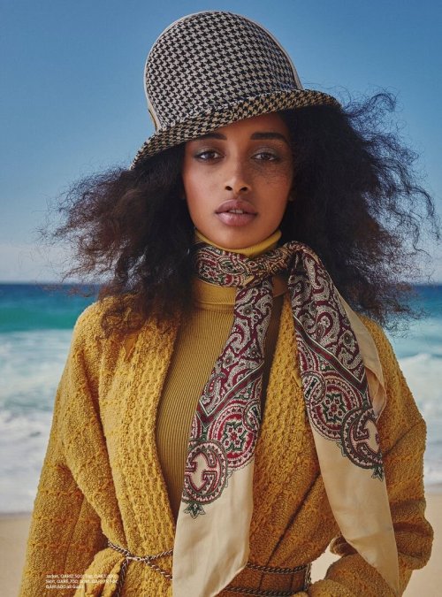 modelsof-color: Amy Sarr by Elio Nogueira for Harper’s Bazaar Qatar Magazine - Dec 2019