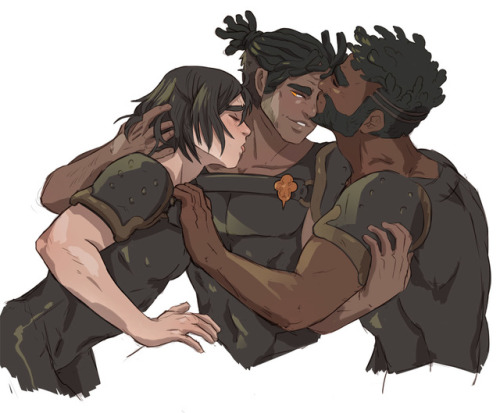 aszabla:Bernard, Julius, Davus smOOChThis years smooches are going up on the patreon before they’re 