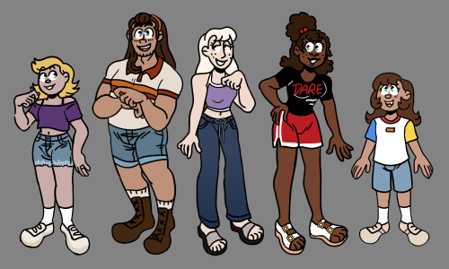  wound down from finishing my comic by doodling some outfit ideas for the De Gaulle-Harper fam. A lo