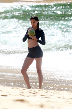 wgallery:  Adriana Lima on the beach in Brazil