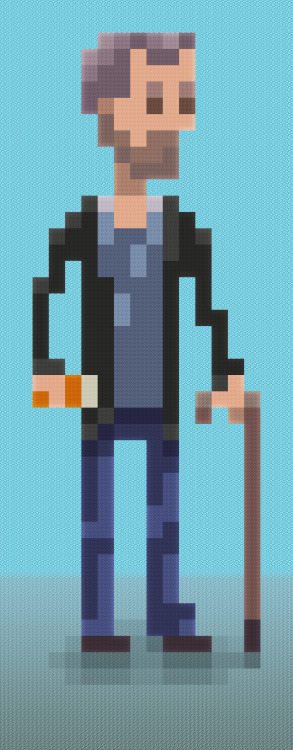 Favorite Television Doctors Top 1 : House(also, pixels a.k.a. naughty rectangles. i feel dirty for c