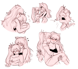 doodled some cuddle wuddles ; ^ ;