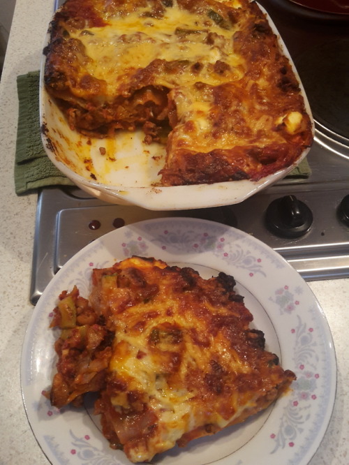 XXX Made lasagna with lamb and Herbes de Provence. photo