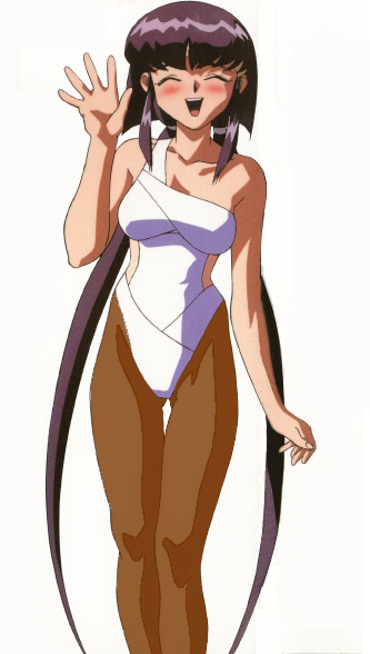 Ayeka showing off her sexy body in a nice swim suit and some sexy pantyhose.