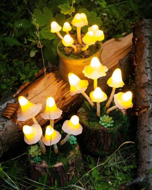 sosuperawesome:Mushroom Night Lights by The Snowmade on Etsy 