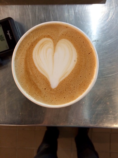 Mastering the heart. Soon onto rosettas and then tulips! ❤️☕️