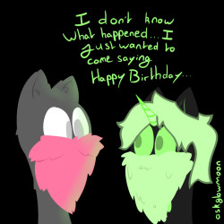 Happy Birthday Wingbonermaker. I hope your day is good. (Can&rsquo;t send it to you the proper day because of reasons) __________ Glowy beard! Thank you very much :3 gaaah it looks so cuuute