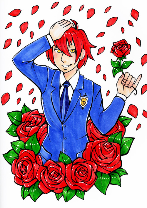 Drew my oc Lorence Ouran High School Host Club version! XD