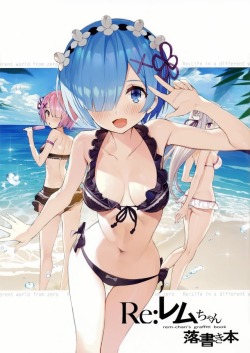 matsui hiroaki re zero kara hajimeru isekai seikatsu emilia (re zero) ram (re zero) rem (re zero) bikini cleavage swimsuits tagme screening | #413628 | yande.re