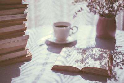 Books, and a coffee