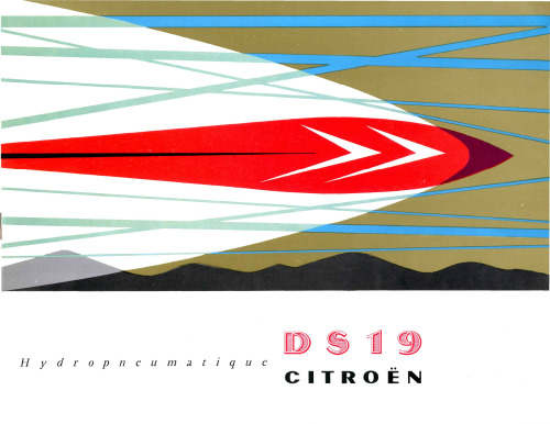 Advertising brochure for the design classic Citroen DS 19, 1957.