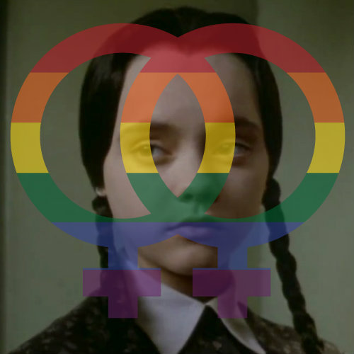 yourfaveisalesbian:Wednesday Addams (The Addams Family) is a lesbian.