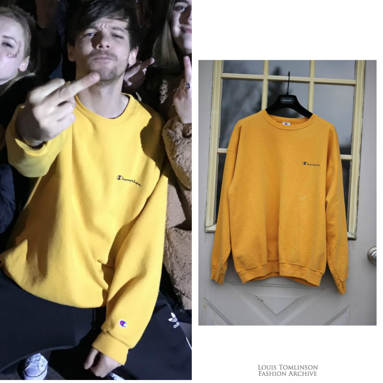 Louis Tomlinson Fashion on X: Louis wore a Self-Designed 28 Official  Programme look last night. Following the collection's previous garments,  the cream hoodie and green shorts showcase Louis' characteristic 28. The  print