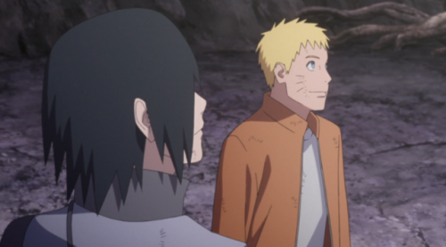 milkshake-fairy:What kind of gross flirting in the middle of the battle field?? Boruto’s dads are so