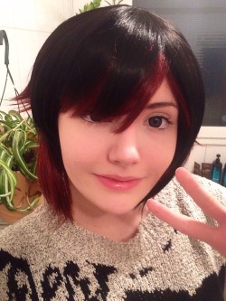 Belle-Cosplay:  Ruby Makeup Attempt~ Still Got To Work On The Bangs &Amp;Lt;~&Amp;Lt;