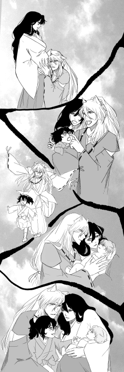 foxchasingshadows:  @inukag-week DAY 7:HOMEHome is where the heart is, and Inuyasha’s is with Kagome.