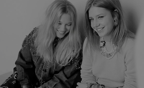 rbbstarks:  Léa Seydoux and Adèle Exarchopoulos, Miu Miu Resort campaign (2014) 