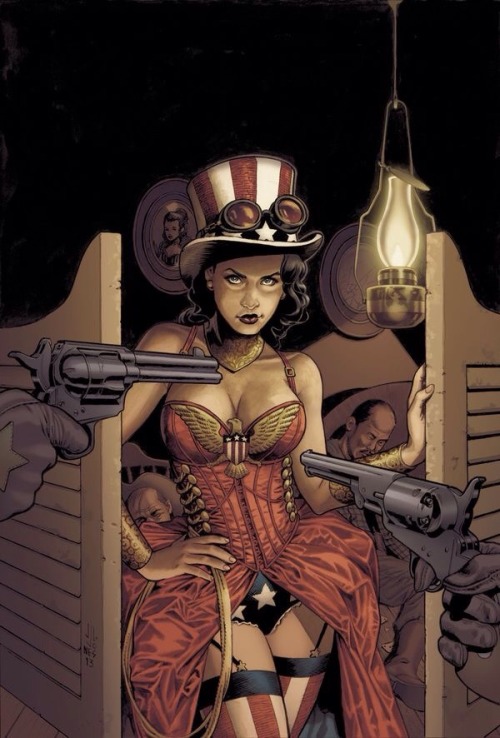 ungoliantschilde:  the Wonder Woman, Vol. 4 # 28 Steampunk Variant was illustrated by JG Jones.