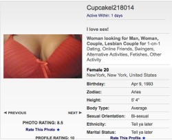 USER PROFILE SPOTLIGHT. Well she seems adventurous.