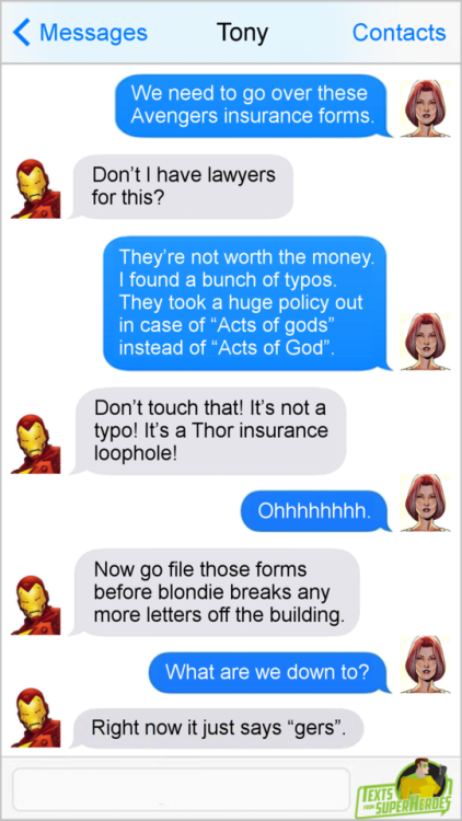 textsfromsuperheroes: Texts From SuperheroesFacebook | Twitter | Patreon