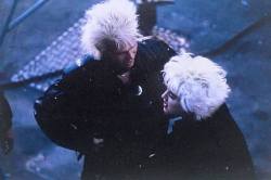 80s-madonna:  Billy Idol and Madonna on set