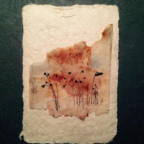 363 days of tea. Day 73. #recycled #tea #teabag #art #artdaily #drawing #watercolor #wabisabi #journ