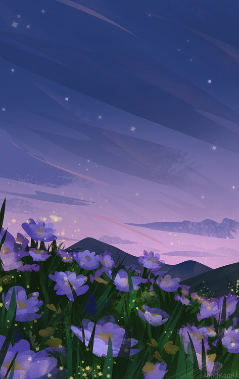 zandraart:twilight flowers