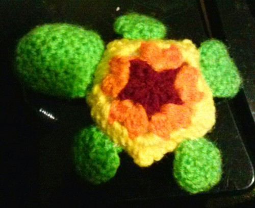 I was asked to do a small gay pride turtle. I think he turned out pretty cute.